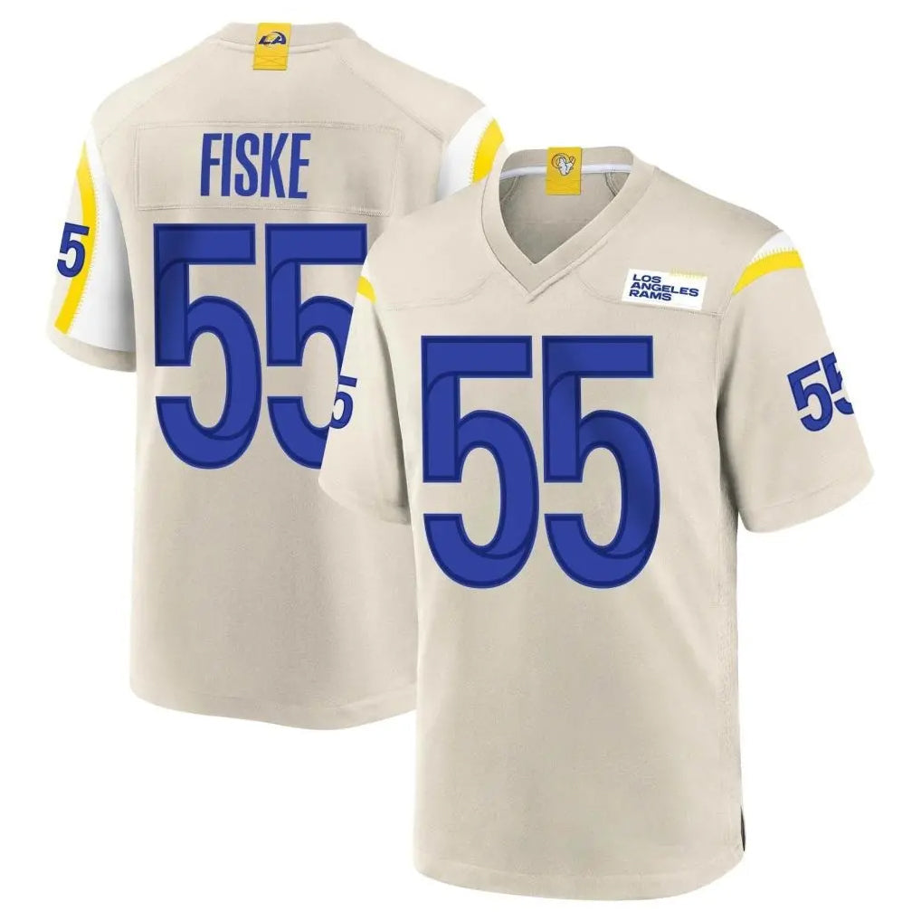 tocy LA.Rams #55 Braden Fiske Player Bone Home Game Stitched Jerseys