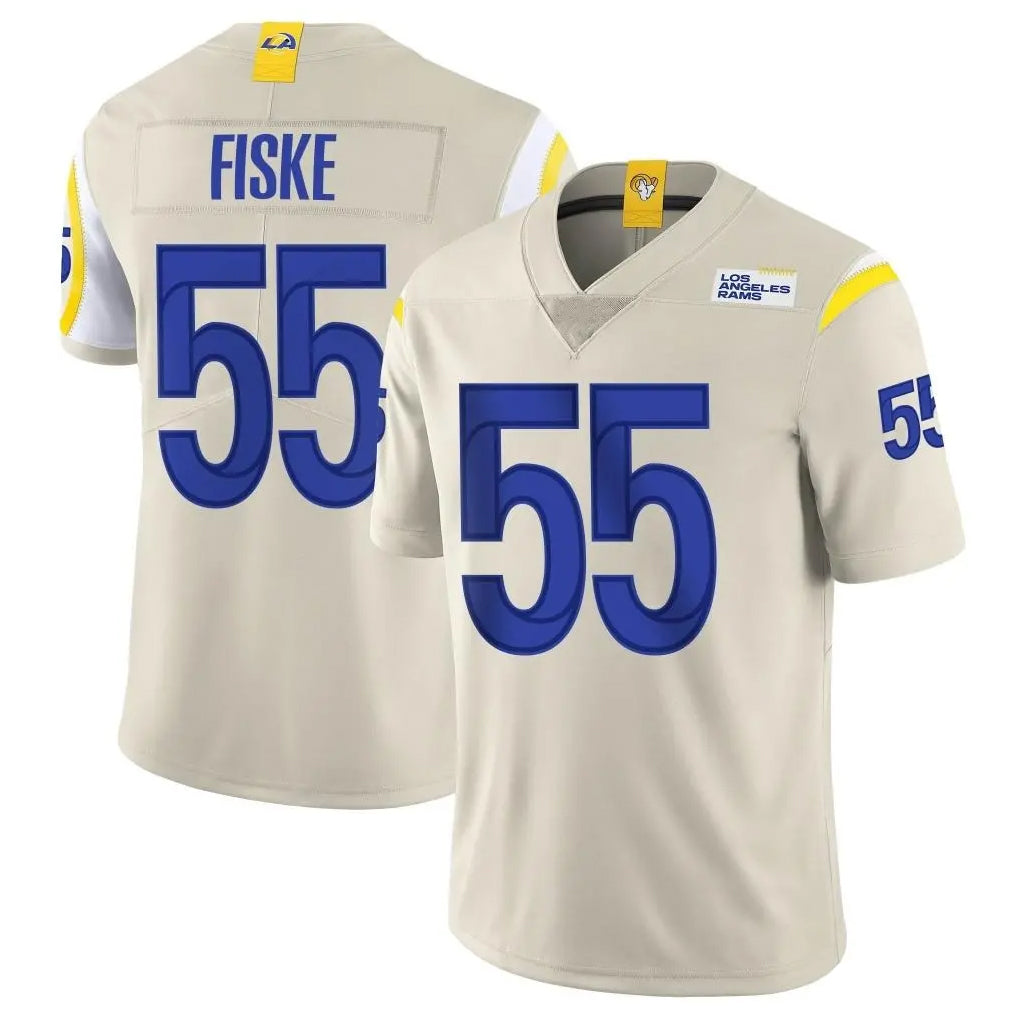 tocy LA.Rams #55 Braden Fiske Player Bone Limited Vapor Home Game Stitched Jerseys