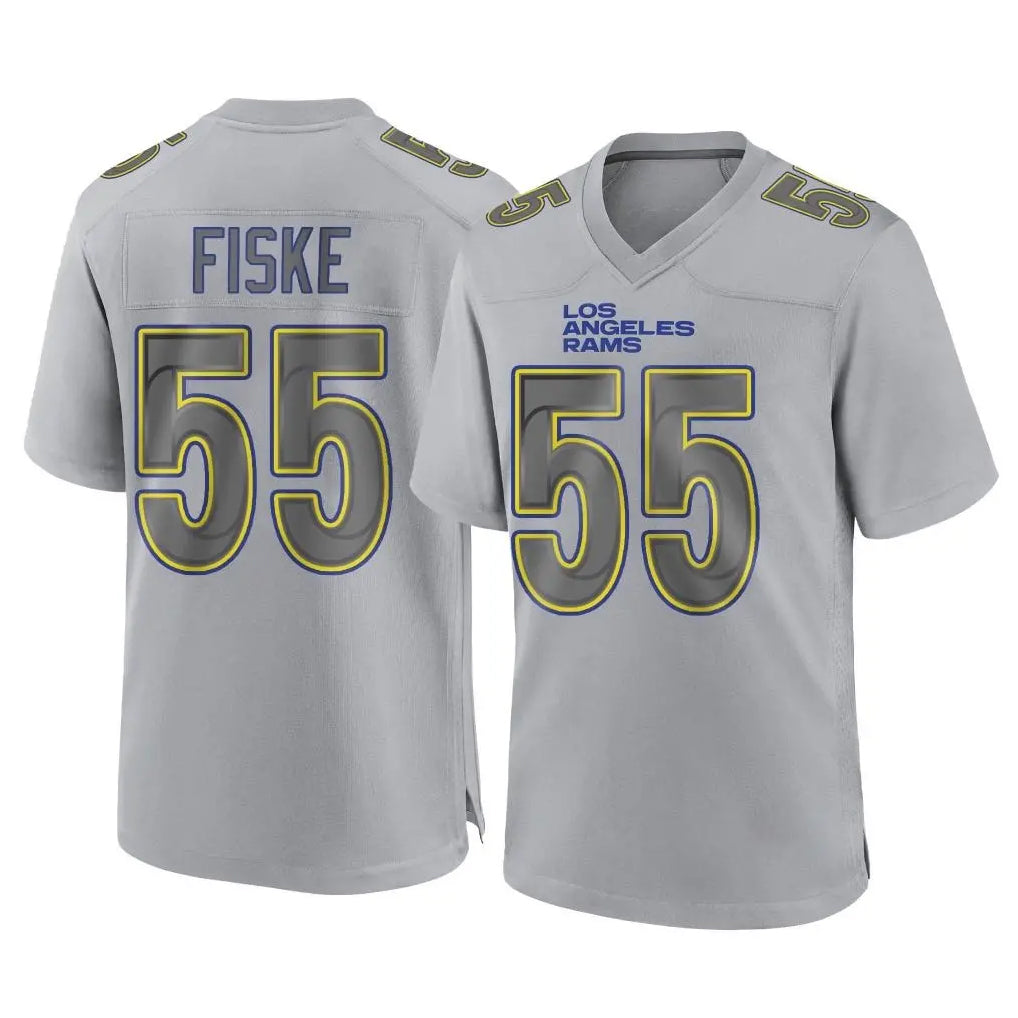 tocy LA.Rams #55 Braden Fiske Player Gray Atmosphere Fashion Home Game Stitched Jerseys