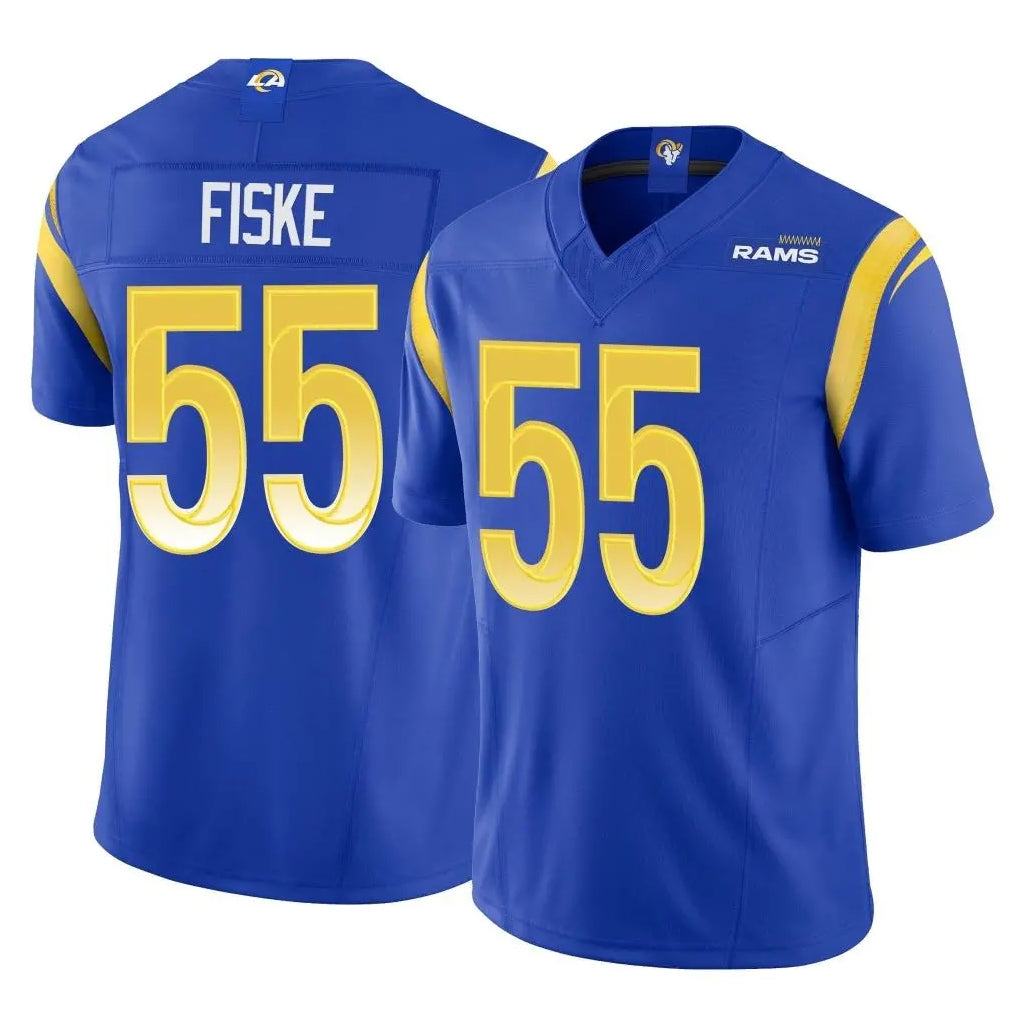 tocy LA.Rams #55 Braden Fiske Player Royal Limited Vapor F.U.S.E. Home Game Stitched Jerseys