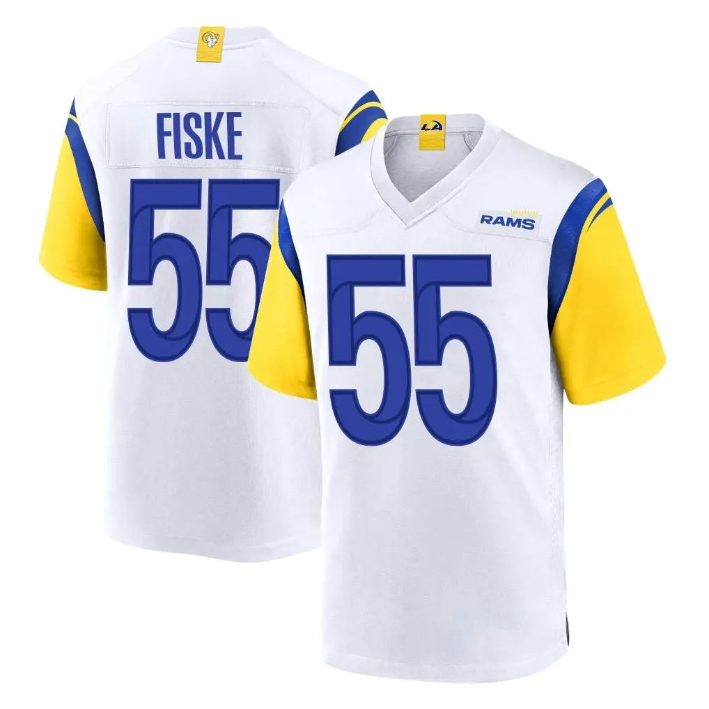 tocy LA.Rams #55 Braden Fiske Player White Home Game Stitched Jerseys