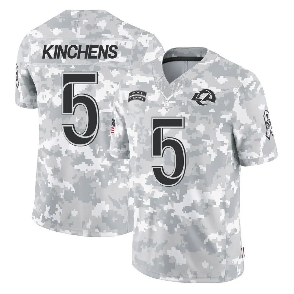 tocy LA.Rams #5 Kamren Kinchens Player Arctic Camo Salute To Service Limited Game Stitched Jerseys