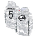 tocy LA.Rams #5 Kamren Kinchens Player Arctic Camo Salute to Service Hoodies Limited Game Stitched Jerseys