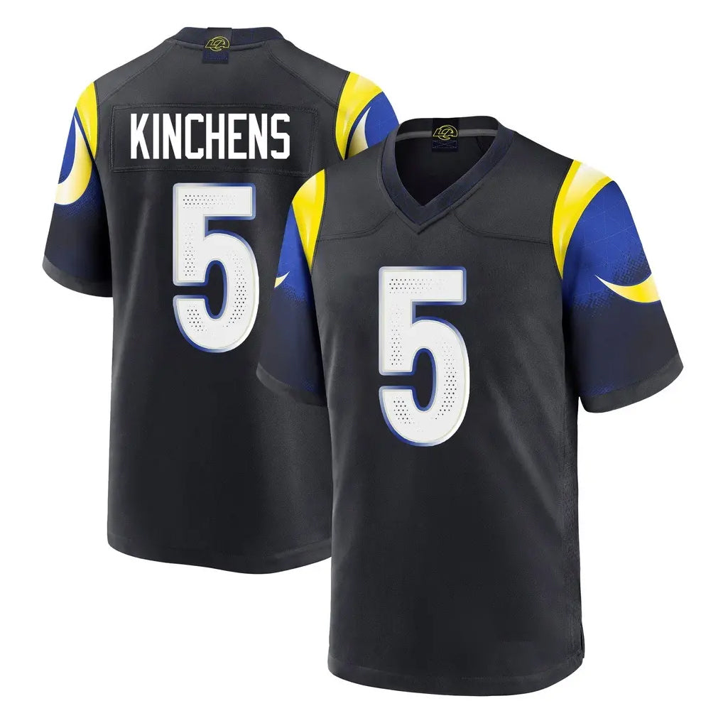 tocy LA.Rams #5 Kamren Kinchens Player Black Midnight Rivalries Collection Home Game Stitched Jerseys
