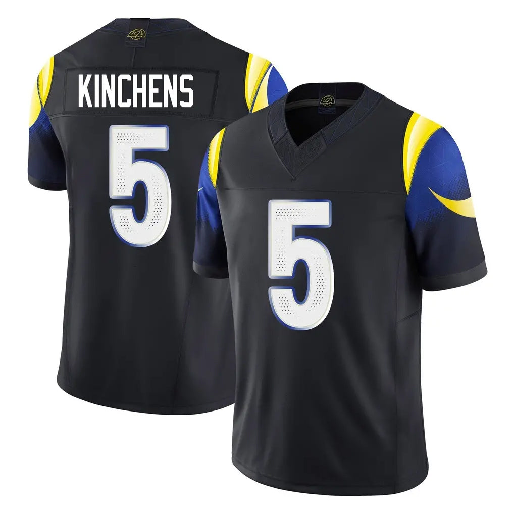 tocy LA.Rams #5 Kamren Kinchens Player Black Midnight Rivalries Collection Limited Home Game Stitched Jerseys
