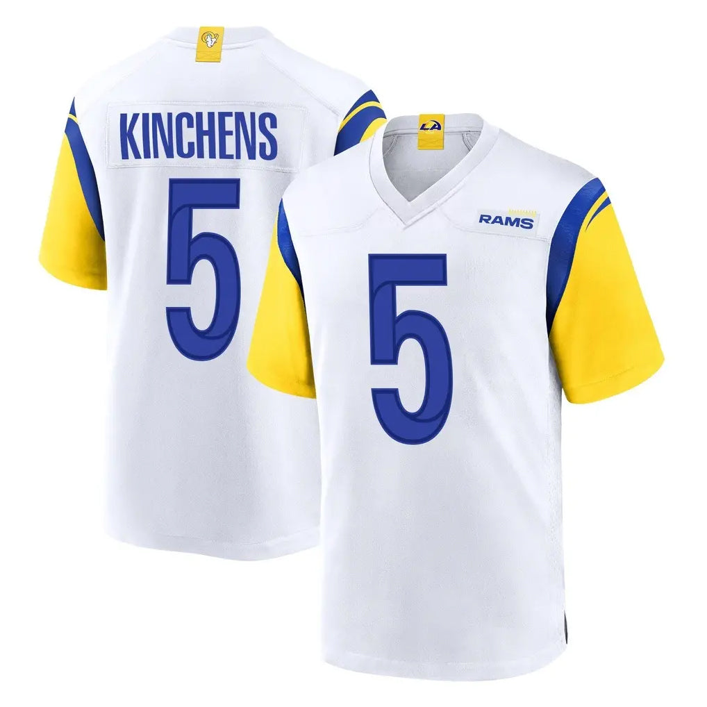tocy LA.Rams #5 Kamren Kinchens Player White Home Game Stitched Jerseys