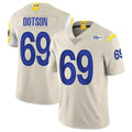 tocy LA.Rams #69 Kevin Dotson Player Bone Limited Vapor Home Game Stitched Jerseys
