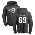 tocy LA.Rams #69 Kevin Dotson Player Gray Pullover Hoodie Limited Game Stitched Jerseys