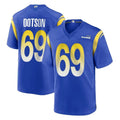 tocy LA.Rams #69 Kevin Dotson Player Royal Home Game Stitched Jerseys