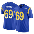 tocy LA.Rams #69 Kevin Dotson Player Royal Limited Vapor F.U.S.E. Home Game Stitched Jerseys