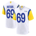 tocy LA.Rams #69 Kevin Dotson Player White Home Game Stitched Jerseys