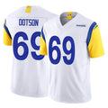 tocy LA.Rams #69 Kevin Dotson Player White Limited Vapor F.U.S.E. Home Game Stitched Jerseys