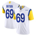 tocy LA.Rams #69 Kevin Dotson Player White Limited Vapor Untouchable Home Game Stitched Jerseys
