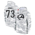 tocy LA.Rams #73 Steve Avila Player Arctic Camo Salute to Service Hoodies Limited Game Stitched Jerseys