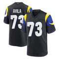 tocy LA.Rams #73 Steve Avila Player Black Midnight Rivalries Collection Home Game Stitched Jerseys
