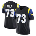 tocy LA.Rams #73 Steve Avila Player Black Midnight Rivalries Collection Limited Home Game Stitched Jerseys