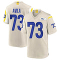 tocy LA.Rams #73 Steve Avila Player Bone Home Game Stitched Jerseys