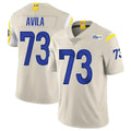 tocy LA.Rams #73 Steve Avila Player Bone Limited Vapor Home Game Stitched Jerseys