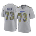 tocy LA.Rams #73 Steve Avila Player Gray Atmosphere Fashion Home Game Stitched Jerseys