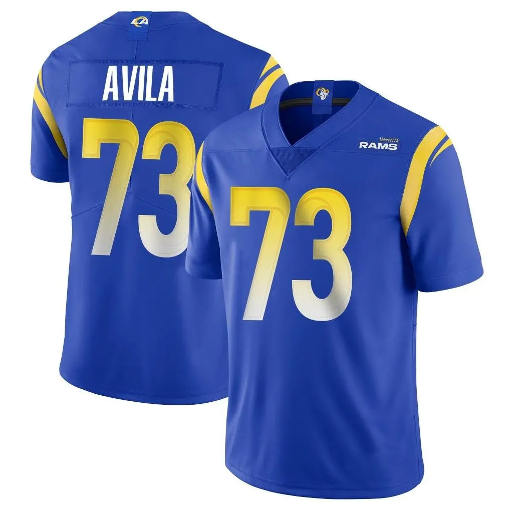 tocy LA.Rams #73 Steve Avila Player Royal Limited Vapor Untouchable Home Game Stitched Jerseys