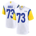 tocy LA.Rams #73 Steve Avila Player White Home Game Stitched Jerseys