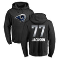 tocy LA.Rams #77 Alaric Jackson Player Black Pullover Hoodie Limited Game Stitched Jerseys