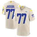tocy LA.Rams #77 Alaric Jackson Player Bone Home Game Stitched Jerseys