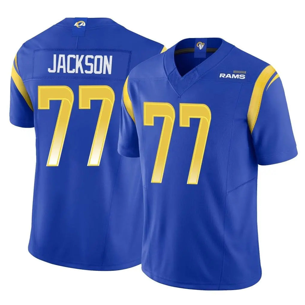 tocy LA.Rams #77 Alaric Jackson Player Royal Limited Vapor F.U.S.E. Home Game Stitched Jerseys