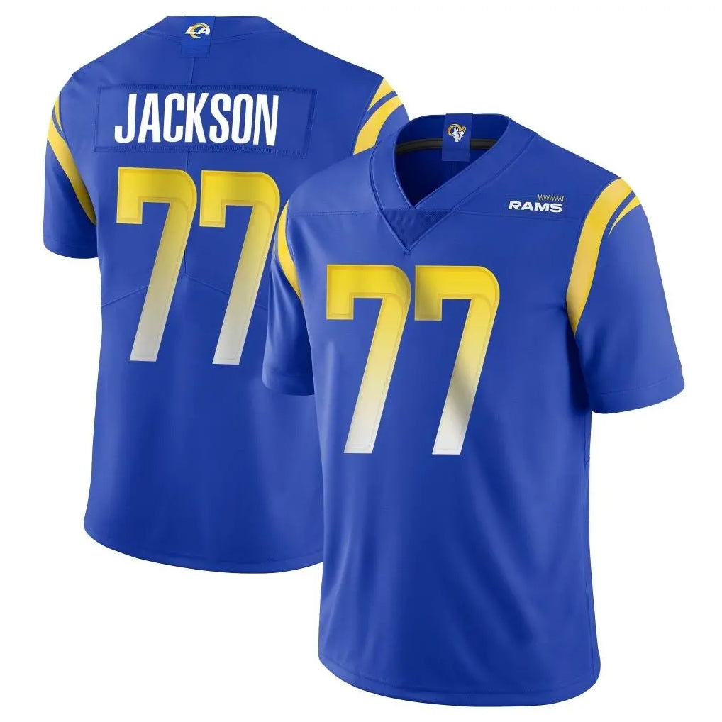 tocy LA.Rams #77 Alaric Jackson Player Royal Limited Vapor Untouchable Home Game Stitched Jerseys