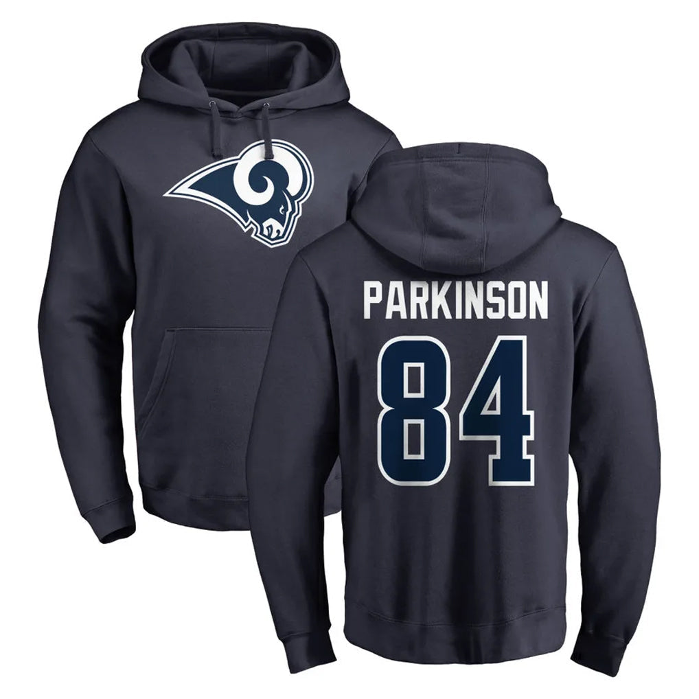 tocy LA.Rams #84 Colby Parkinson Player Navy Pullover Hoodie Limited Game Stitched Jerseys