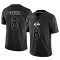 tocy LA.Rams #8 Jared Verse Player Black RFLCTV Limited Stitched Jerseys