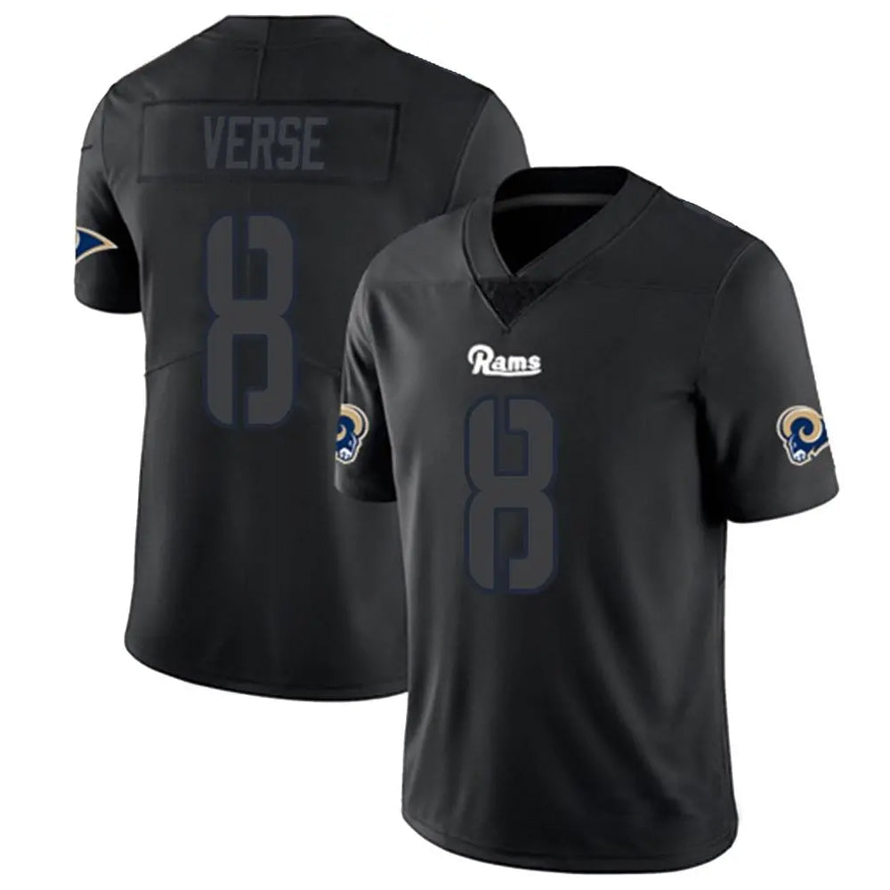 tocy LA.Rams #8 Jared Verse Player Limited Black Impact Stitched Jerseys