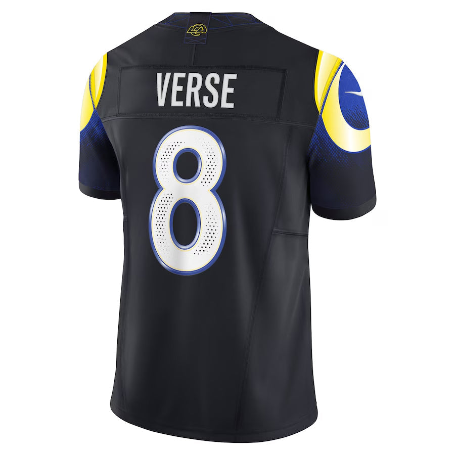 tocy LA.Rams #8 Jared Verse Player Midnight Blue Rivalries Collection Vapor Limited Stitched Jerseys