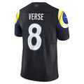 tocy LA.Rams #8 Jared Verse Player Midnight Blue Rivalries Collection Vapor Limited Stitched Jerseys