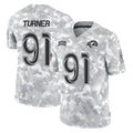 tocy LA.Rams #91 Kobie Turner Player Arctic Camo Salute To Service Limited Game Stitched Jerseys
