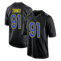 tocy LA.Rams #91 Kobie Turner Player Black Fashion Limited Home Game Stitched Jerseys