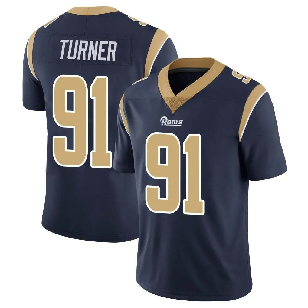 tocy LA.Rams #91 Kobie Turner Player Navy Limited Vapor Untouchable Home Game Stitched Jerseys
