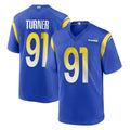 tocy LA.Rams #91 Kobie Turner Player Royal Home Game Stitched Jerseys