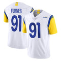 tocy LA.Rams #91 Kobie Turner Player White Limited Vapor Untouchable Home Game Stitched Jerseys