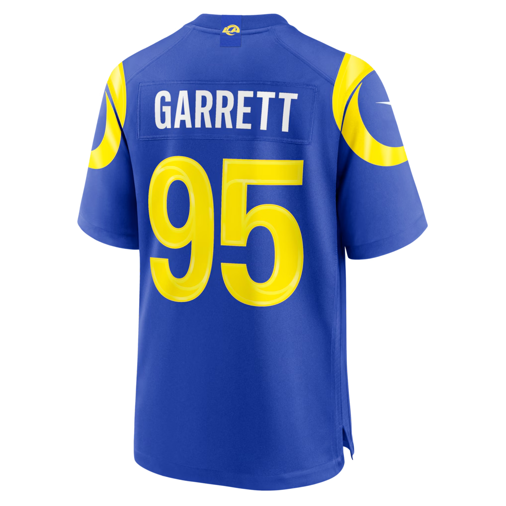 tocy LA.Rams #95 Myles Garrett Royal Game Stitched Jerseys
