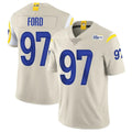 tocy LA.Rams #97 Poona Ford Player Bone Limited Vapor Home Game Stitched Jerseys