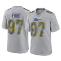 tocy LA.Rams #97 Poona Ford Player Gray Atmosphere Fashion Home Game Stitched Jerseys