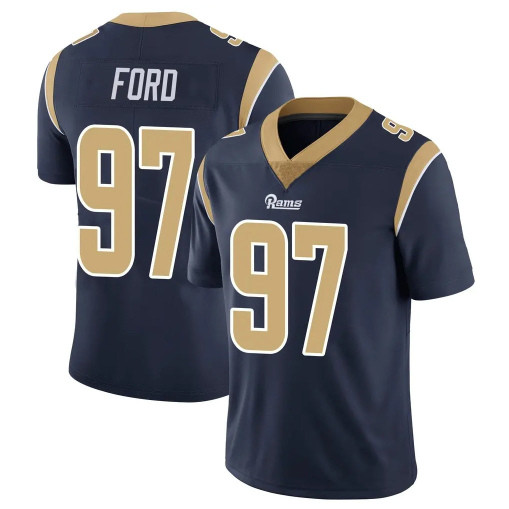tocy LA.Rams #97 Poona Ford Player Navy Limited Vapor Untouchable Home Game Stitched Jerseys
