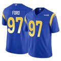 tocy LA.Rams #97 Poona Ford Player Royal Limited Vapor F.U.S.E. Home Game Stitched Jerseys