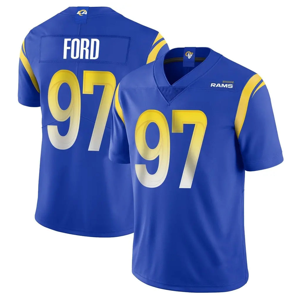 tocy LA.Rams #97 Poona Ford Player Royal Limited Vapor Untouchable Home Game Stitched Jerseys