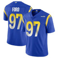 tocy LA.Rams #97 Poona Ford Player Royal Limited Vapor Untouchable Home Game Stitched Jerseys