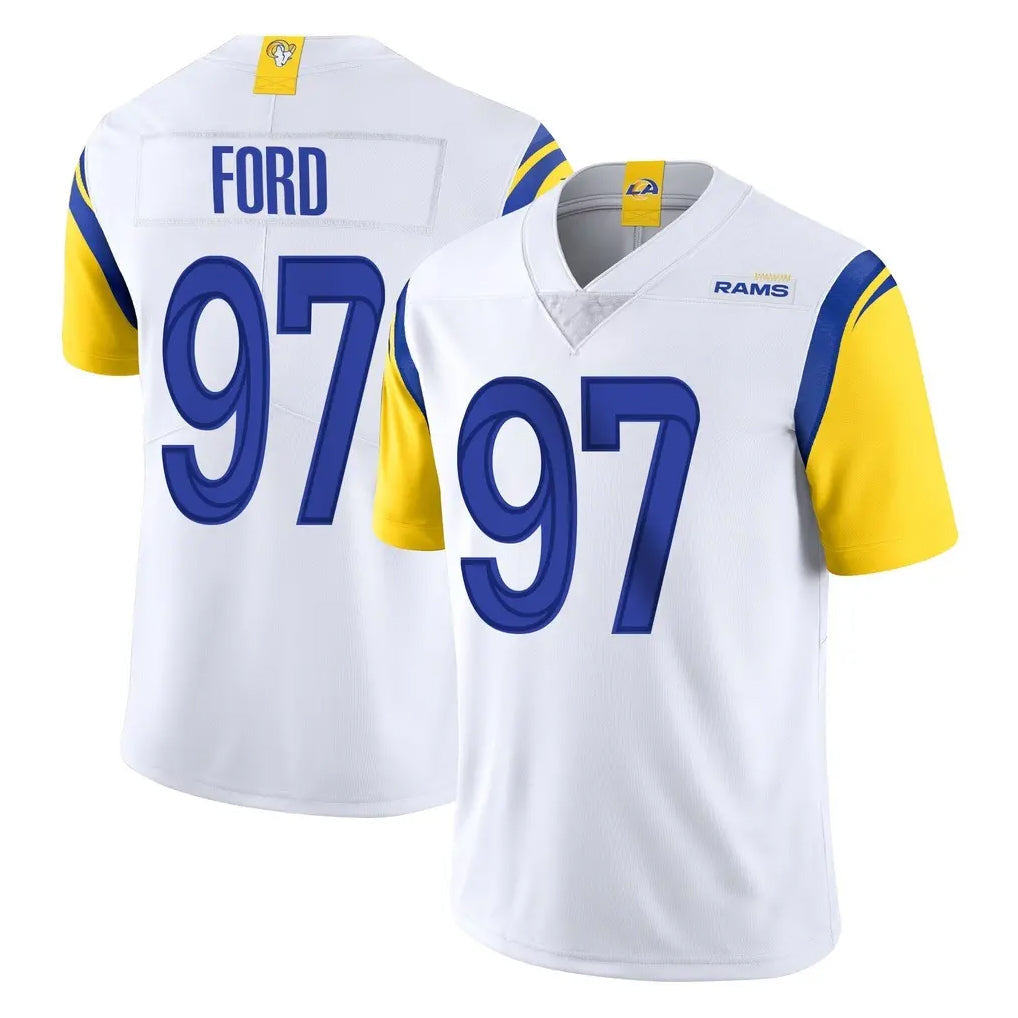 tocy LA.Rams #97 Poona Ford Player White Limited Vapor Untouchable Home Game Stitched Jerseys