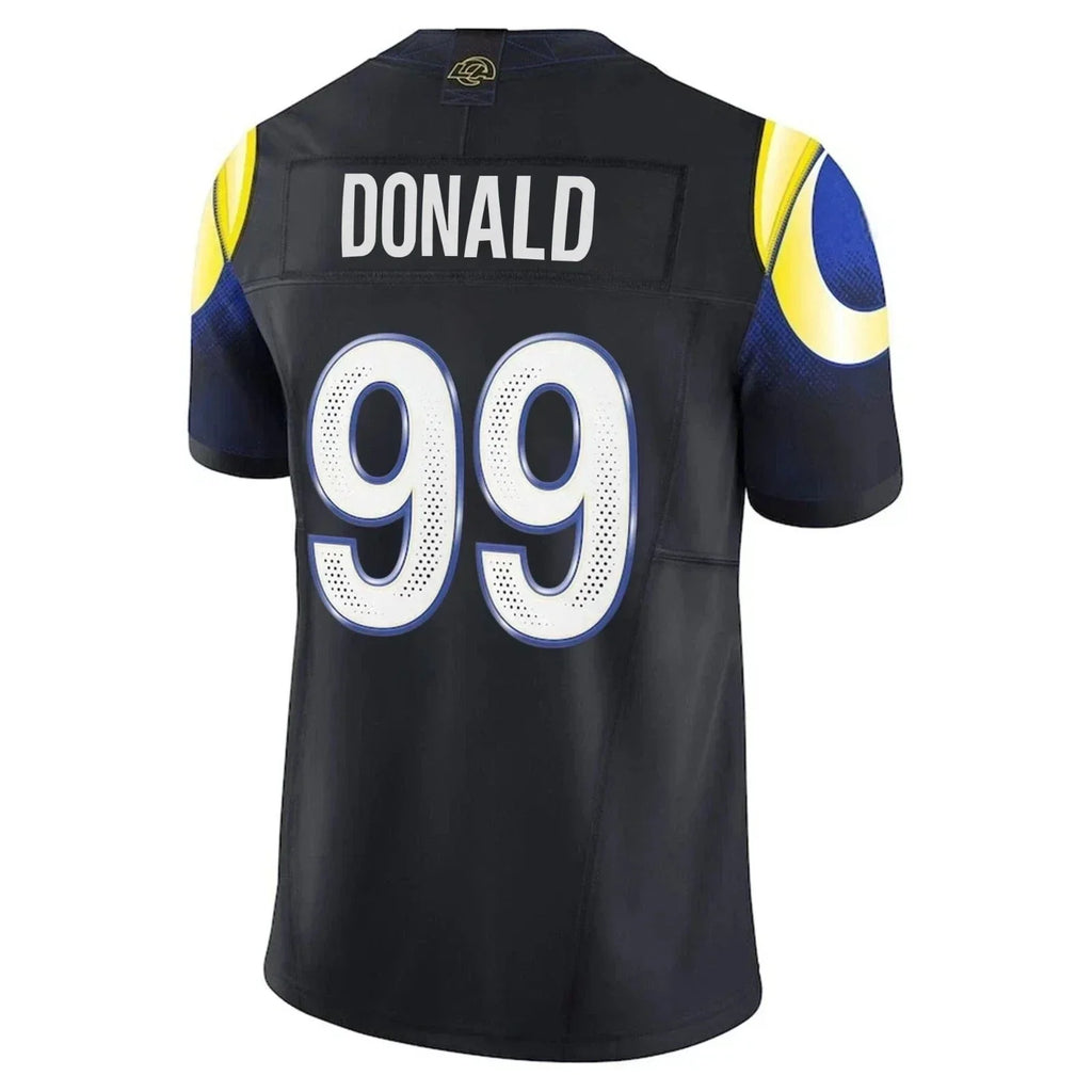 tocy LA.Rams #99 Aaron Donald 2025 Rivalries Collection Limited Jersey - Midnight Blue Stitched Jerseys