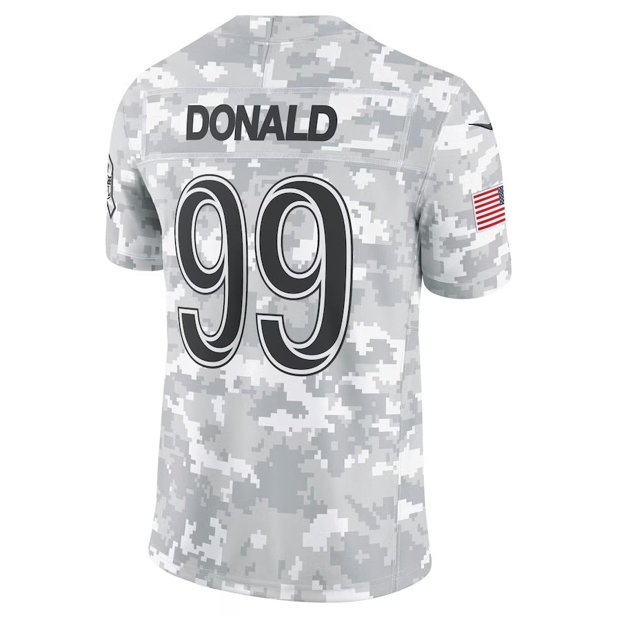 tocy LA.Rams #99 Aaron Donald Arctic Camo 2024 Salute to Service Retired Player Limited Jersey Stitched Jerseys