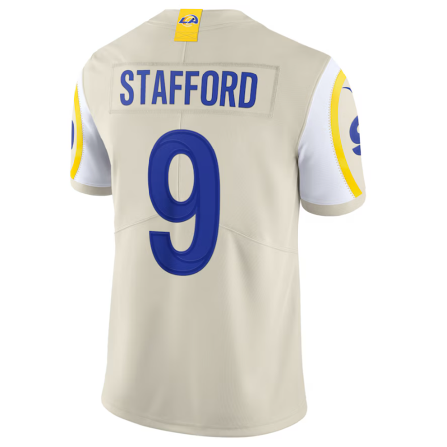 tocy LA.Rams #9 Matthew Stafford Bone Vapor Limited Jersey American Stitched Jersey